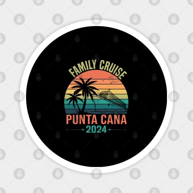 Family Vacation Punta Cana 2024 Dominican Republic Magnet by Uniqueify